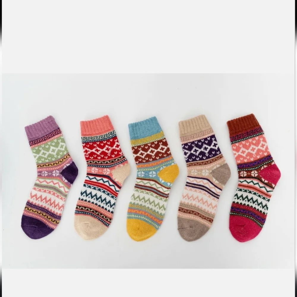 Vibrant Multicolor Patterned Womens Socks